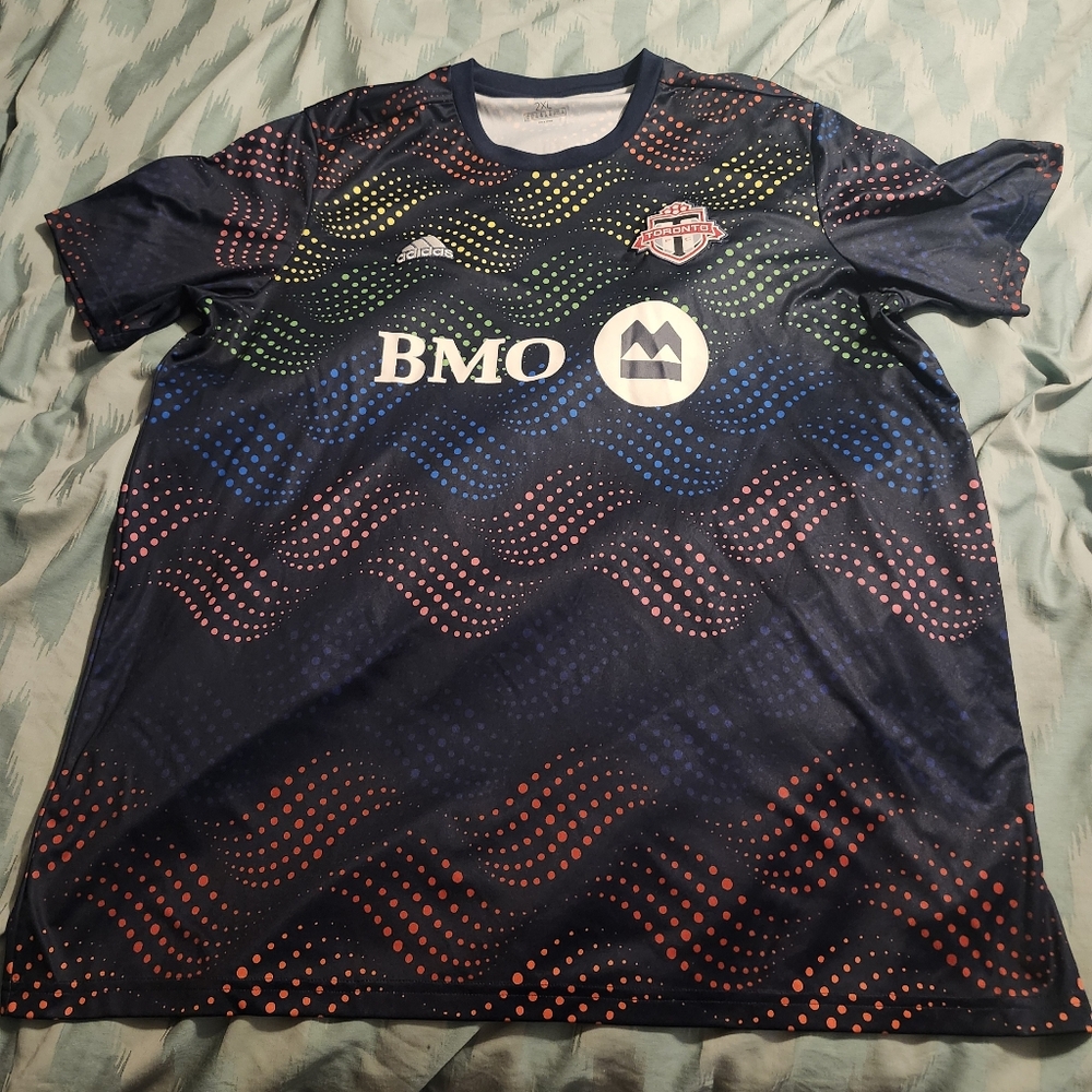 Adidas 2019-20‎ Toronto FC Pride Pregame Socce Jersey Men's Size 2XL